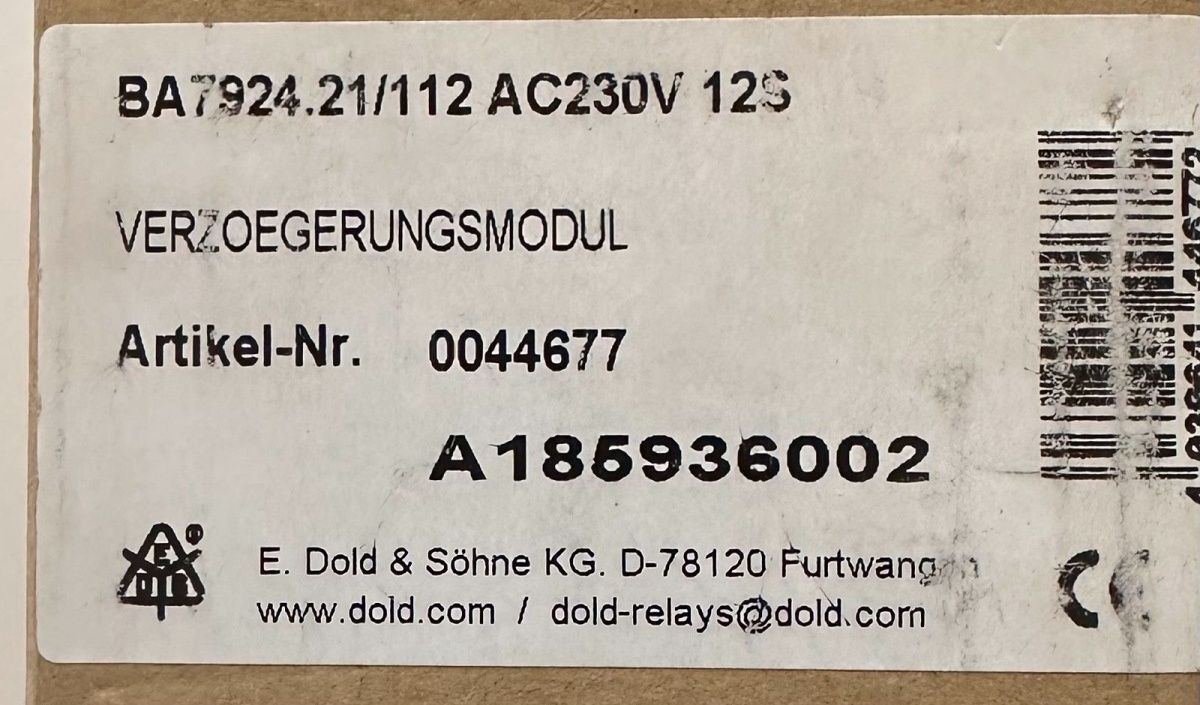 Martin Dold Verzögerungsmodul BA7924.21/112 12s