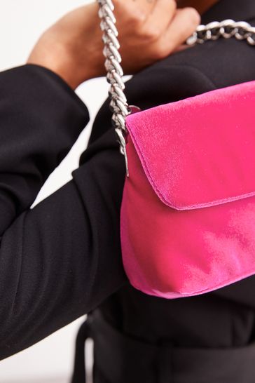 🌟 Next Velvet Chain Bag – B-Ware