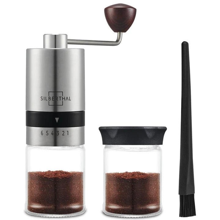☕ Silberthal Kaffeemühle manuell – Edelstahl Keramikmahlwerk einstellbar - neu