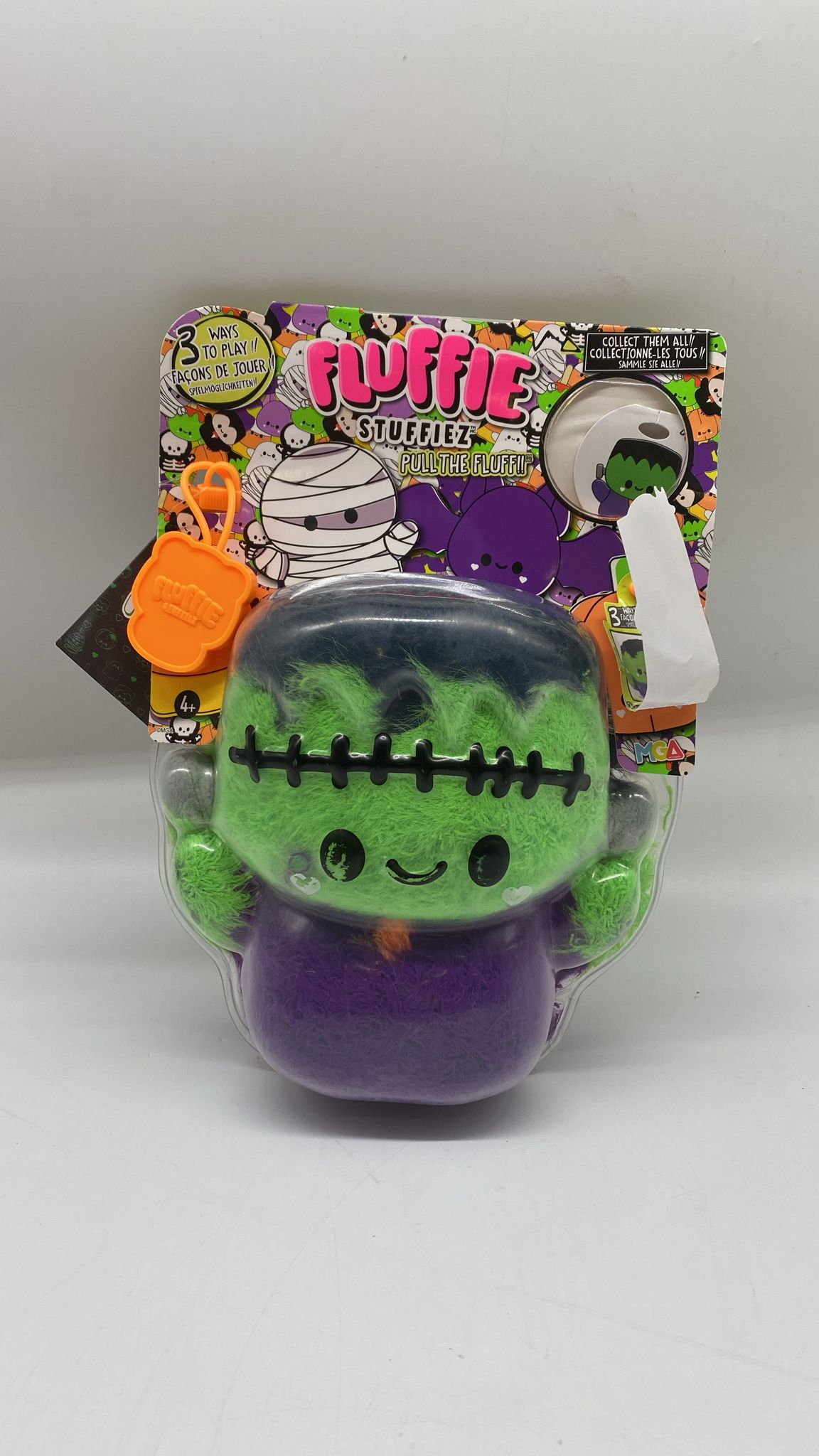 🎃 Fluffie Stuffiez Frankenstein Plüsch – Halloween Sammlerstück mit Unboxing Effekt, neu