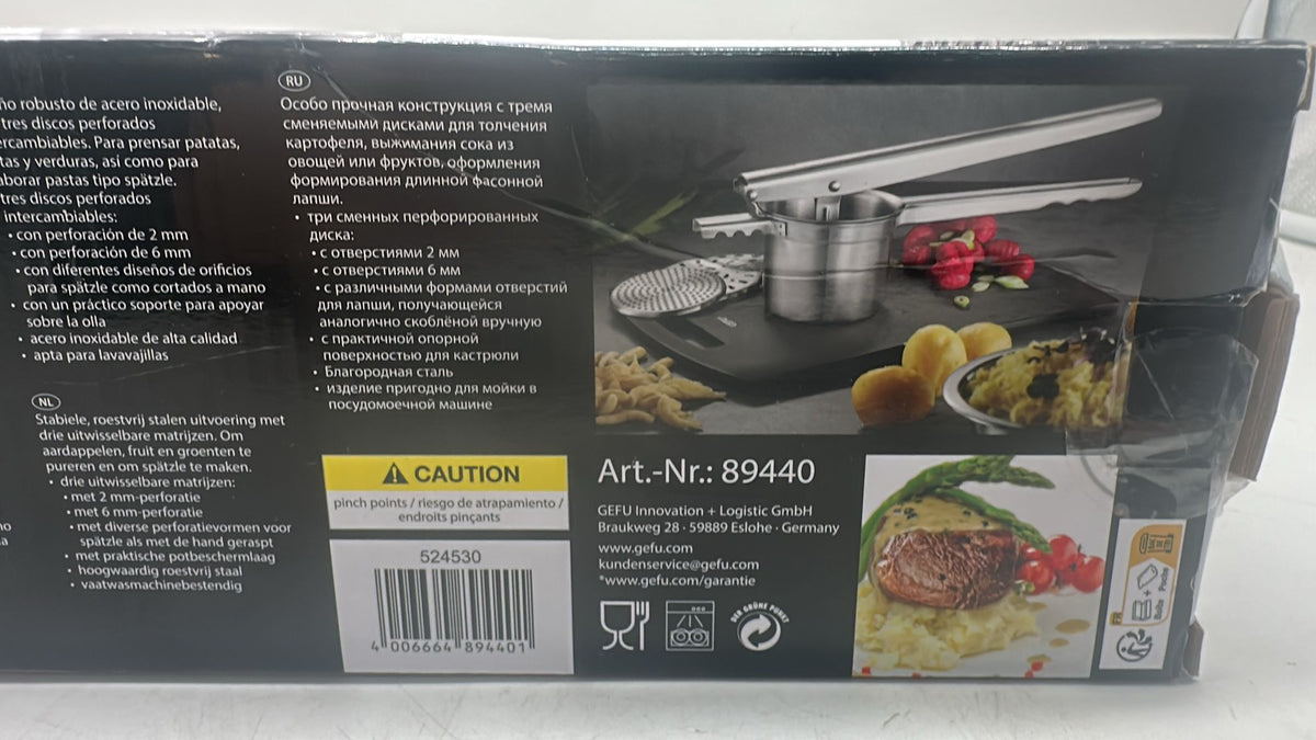🥔 GEFU Prenso Kartoffel-, Saft- & Spätzlepresse Edelstahl - neu