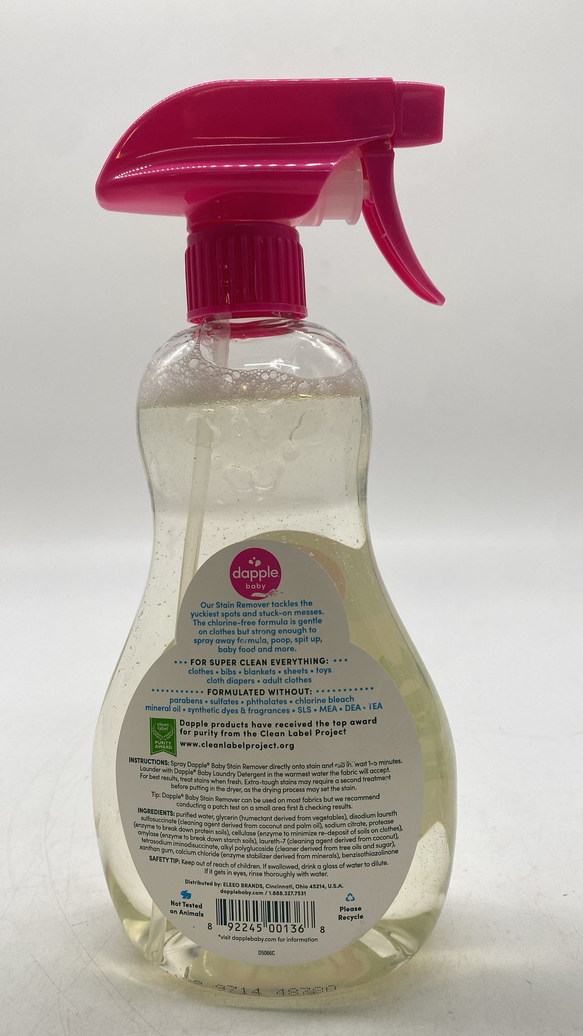 🧴 Dapple Fleckenentferner Spray – Fragrance Free Textilreiniger 500ml - neu