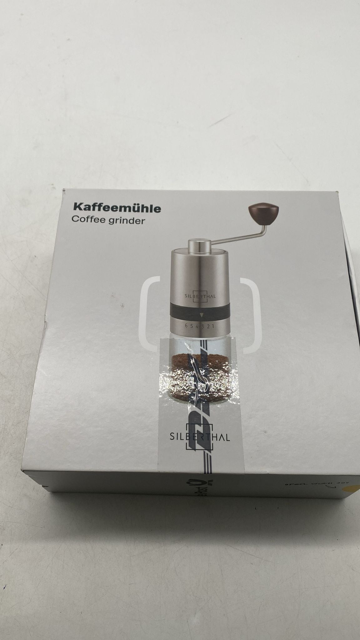 ☕ Silberthal Kaffeemühle manuell – Edelstahl Keramikmahlwerk einstellbar - neu