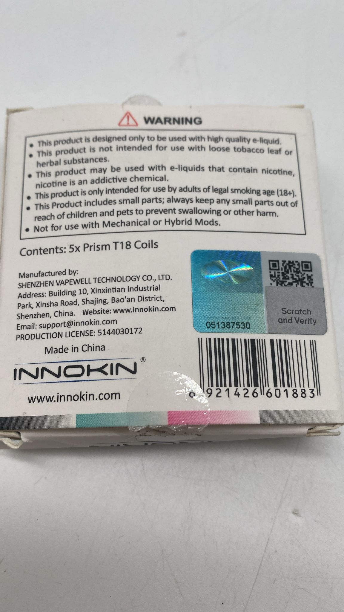 💨 INNOKIN Endura T18/T22 Coils 1,5 Ohm – Prism Verdampfer, 5er Pack - B-Ware