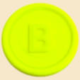 🟡 Pfandmarken „B“ Neon-Gelb 24mm - 500 Stück