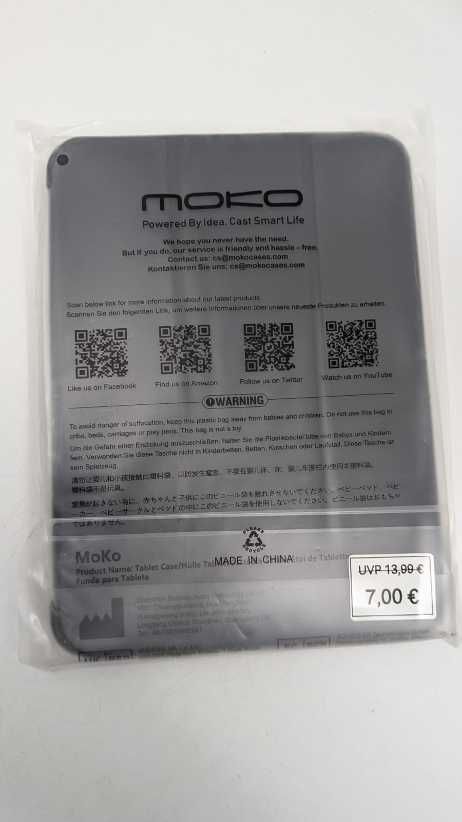 📱 MoKo iPad Hülle 11"/10,9" – Space Grau, Standfunktion - B-Ware