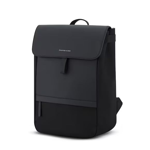 🎒 Kapten & Son Fyn All Black – Rucksack, wasserabweisend, vegan - B-Ware