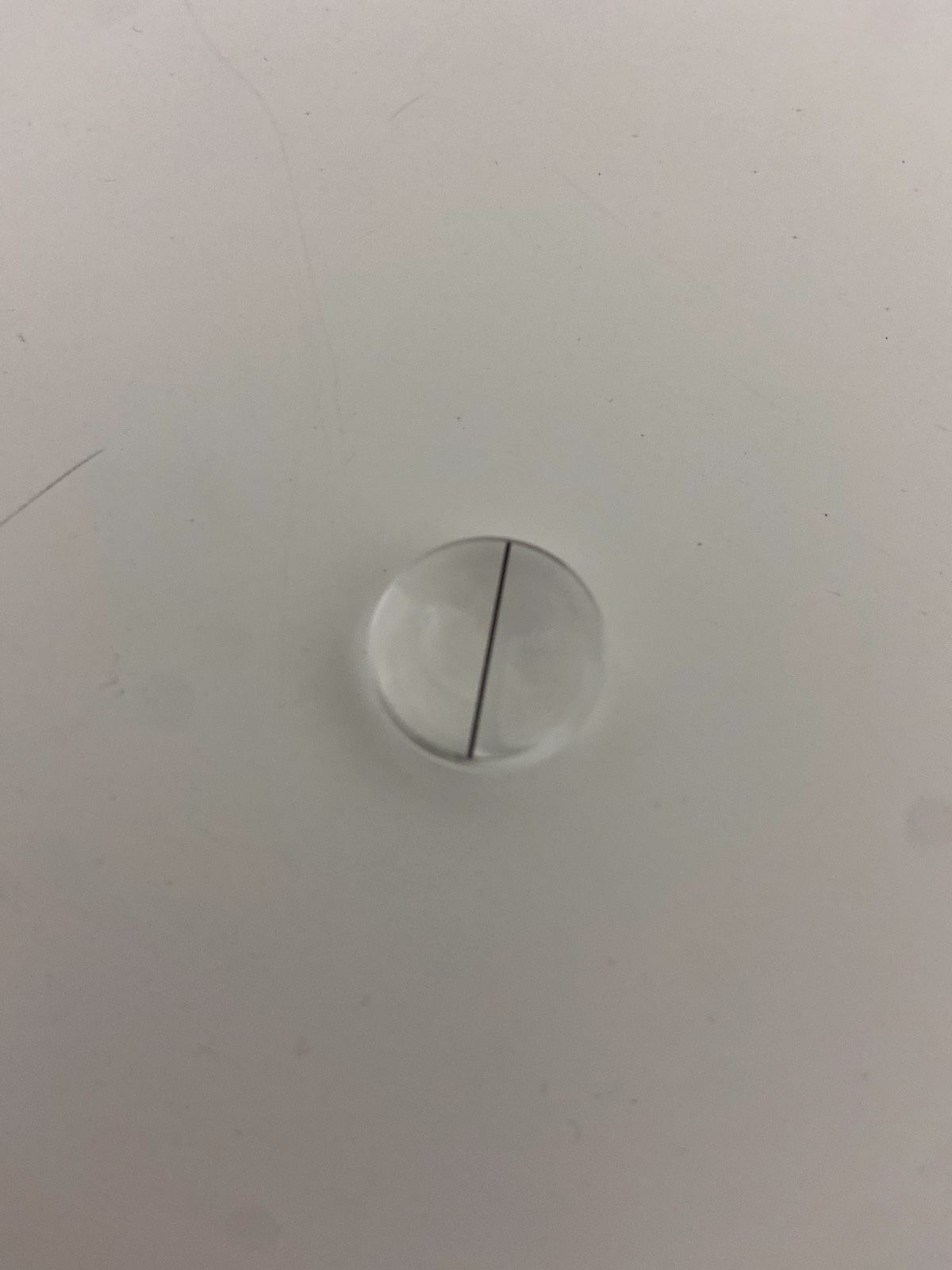Martin Plankonvexlinse D=16,2 mm mit schwarzem Markierungsstrich