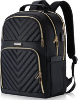 🎒 Laptop Rucksack Damen 15,6 Zoll – Schulrucksack mit USB Ladeanschluss, wasserdicht, schwarz, neu