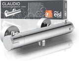 EISL Duscharmatur CLAUDIO Chrom, Mischbatterie mit Thermostat, Thermostatarmatur mit Sicherheitssperre bei 38°C, Duscharmatur mit Wassersparfunktion - neu