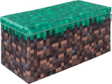 🎮 MINECRAFT Sitz- & Aufbewahrungsbox 60×30×30 cm – Grasblock, faltbar, neu