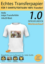 👕 TransOurDream Bügelfolie A4 – 20 Blatt