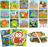 🧩 BONNYCO Holzpuzzle Set 16x – Kinder Puzzle Mitgebsel 1–5 Jahre - neu