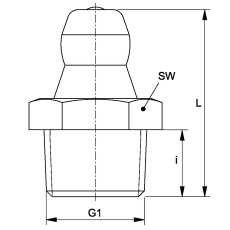 SNK Kegelschmiernippel M10×1,5 – AGM10x1,5-K (100er Set)