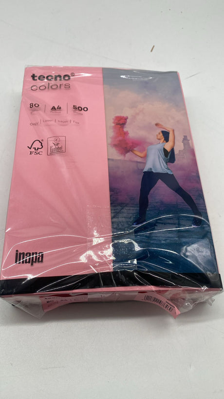 📄 inapa tecno Colors A4 Druckerpapier 80g/m² – 500 Blatt, hellrosa, neu