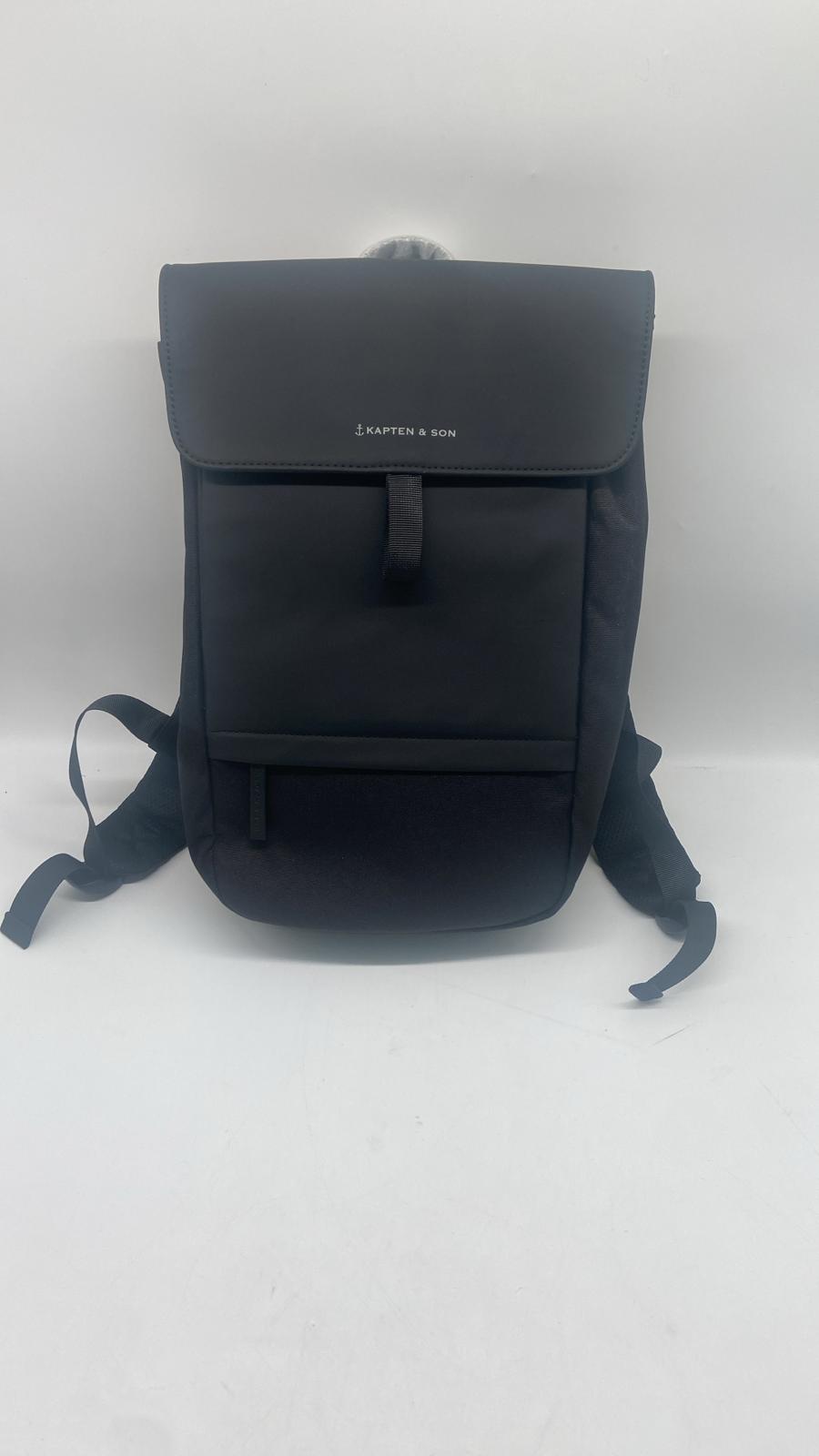 🎒 Kapten & Son Fyn All Black – Rucksack, wasserabweisend, vegan - B-Ware