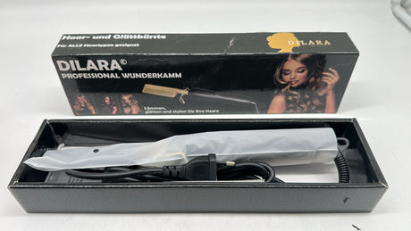 💇‍♀️ Keramik Heißkamm 230 °C – Haarglätter Schwarz/Gold, neu