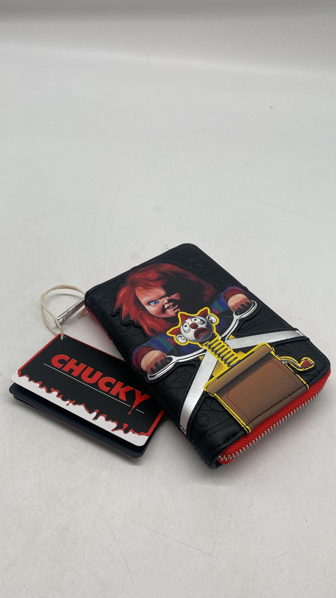 💀 Chucky Clown Cosplay Zip Around Wallet – Geldbörse mit Reißverschluss, neu