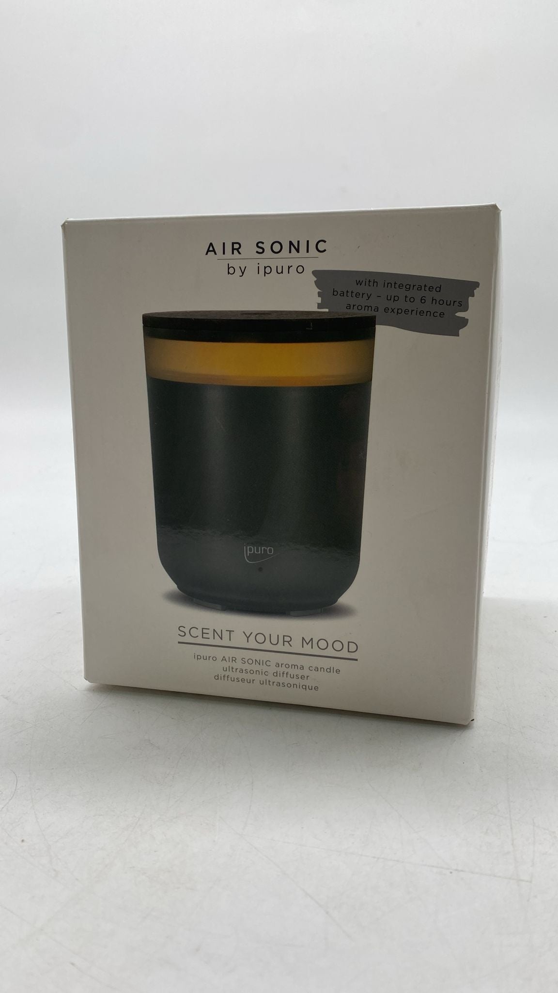 🕯️ Ipuro Air Sonic Aromakerze grau – Duftkerze Deko Kerze - neu