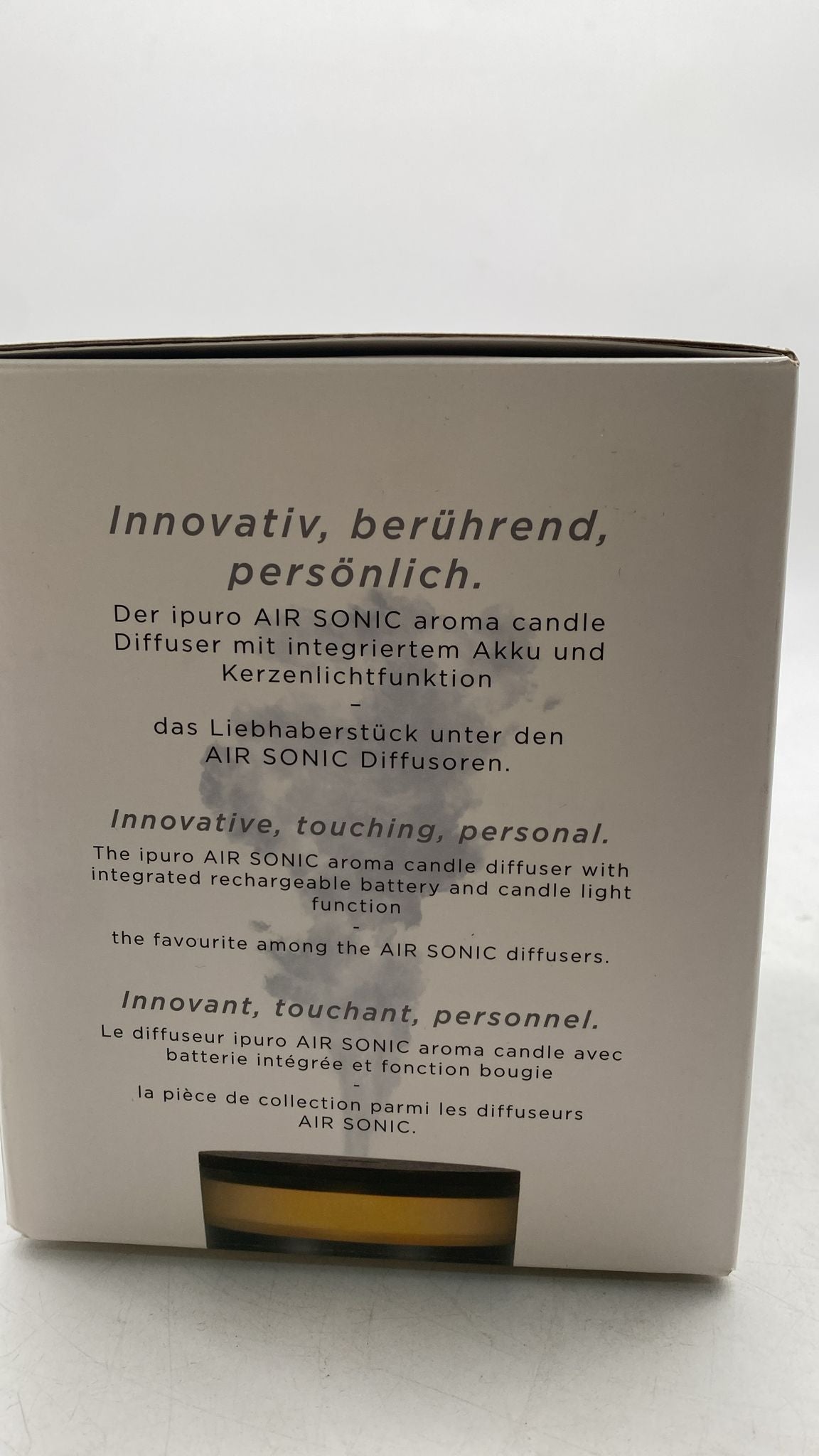 🕯️ Ipuro Air Sonic Aromakerze grau – Duftkerze Deko Kerze - neu