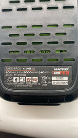🔋 Matrix Akku B2 20V 2Ah – Ersatzakku für X-ONE & Kawasaki Power 20 - B-Ware