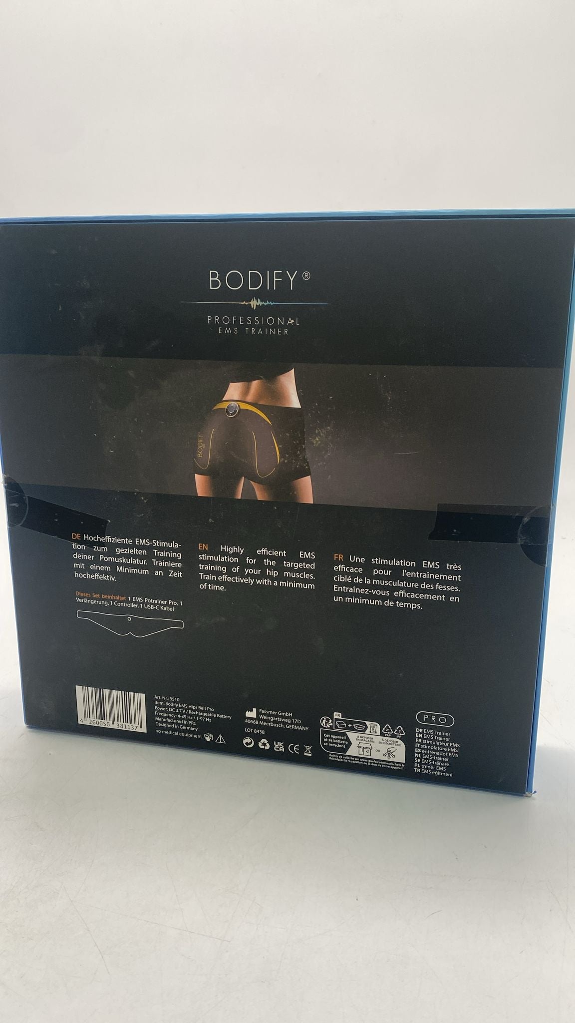 🏋️‍♀️ BODIFY EMS Potrainer Pro – Muskelstimulator Training Schwarz - B-Ware