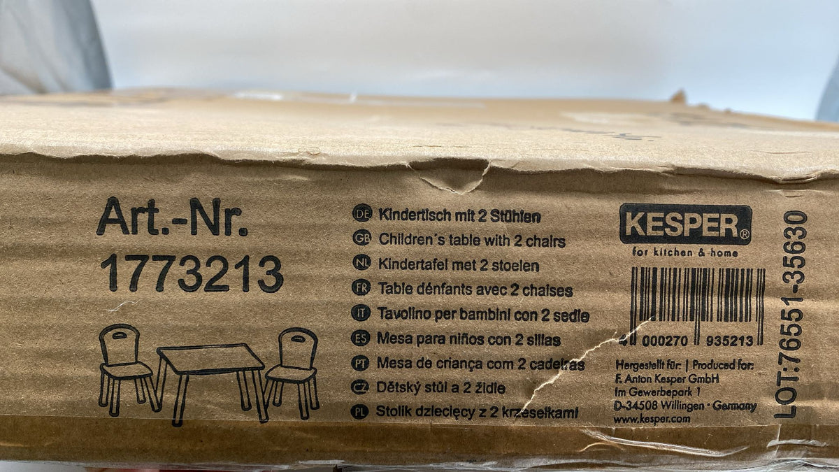👧 KESPER® Kinder-Sitzgarnitur Weiß/Grau – FSC® - neu